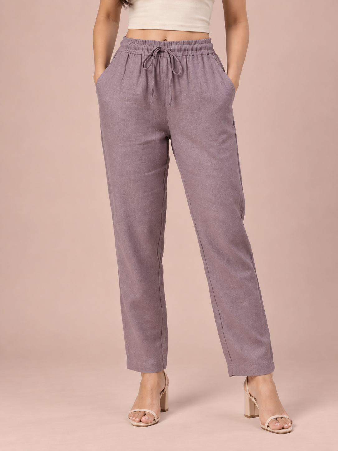 Dusty Purple Linen Pant