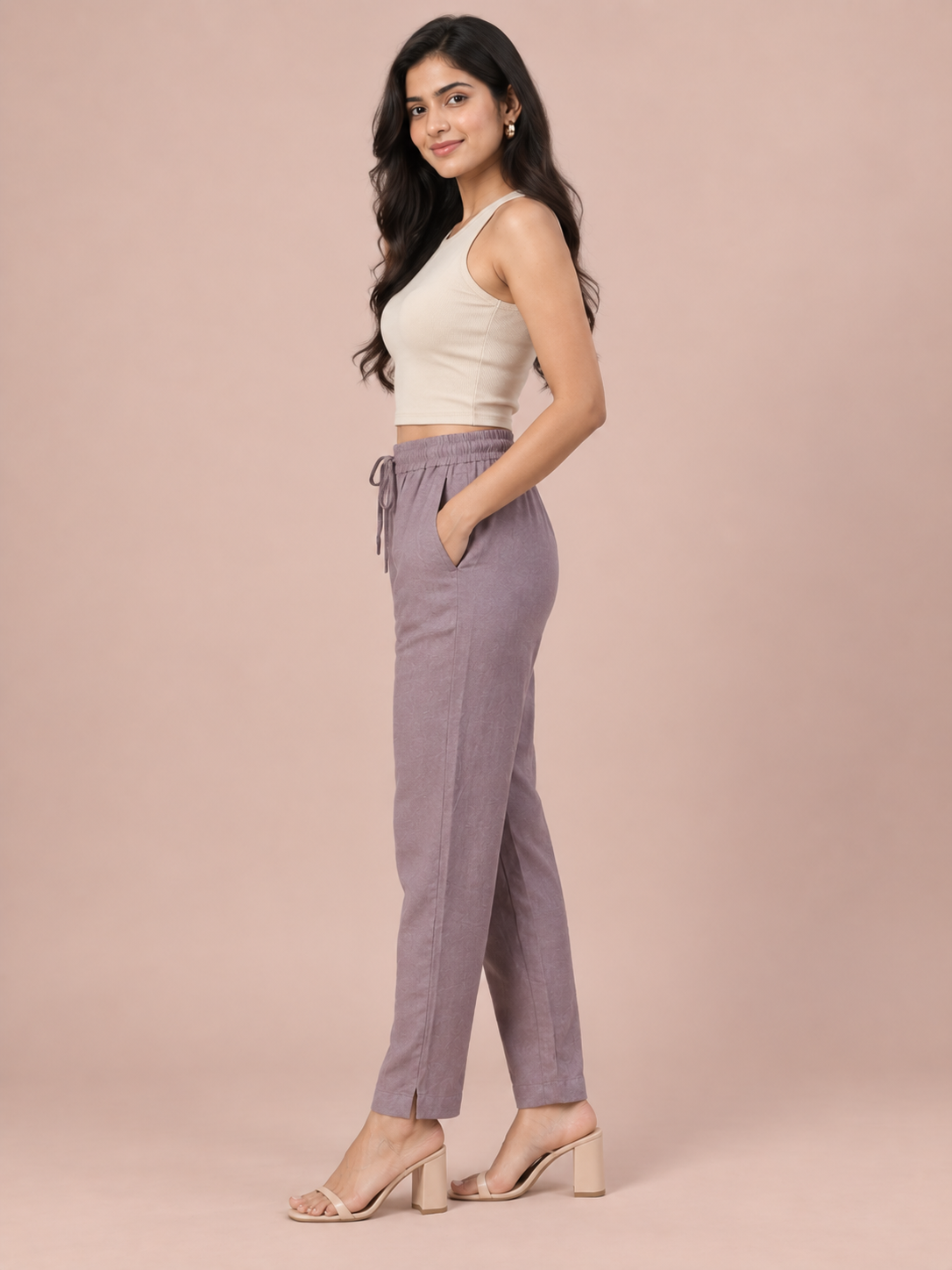 Dusty Purple Linen Pant