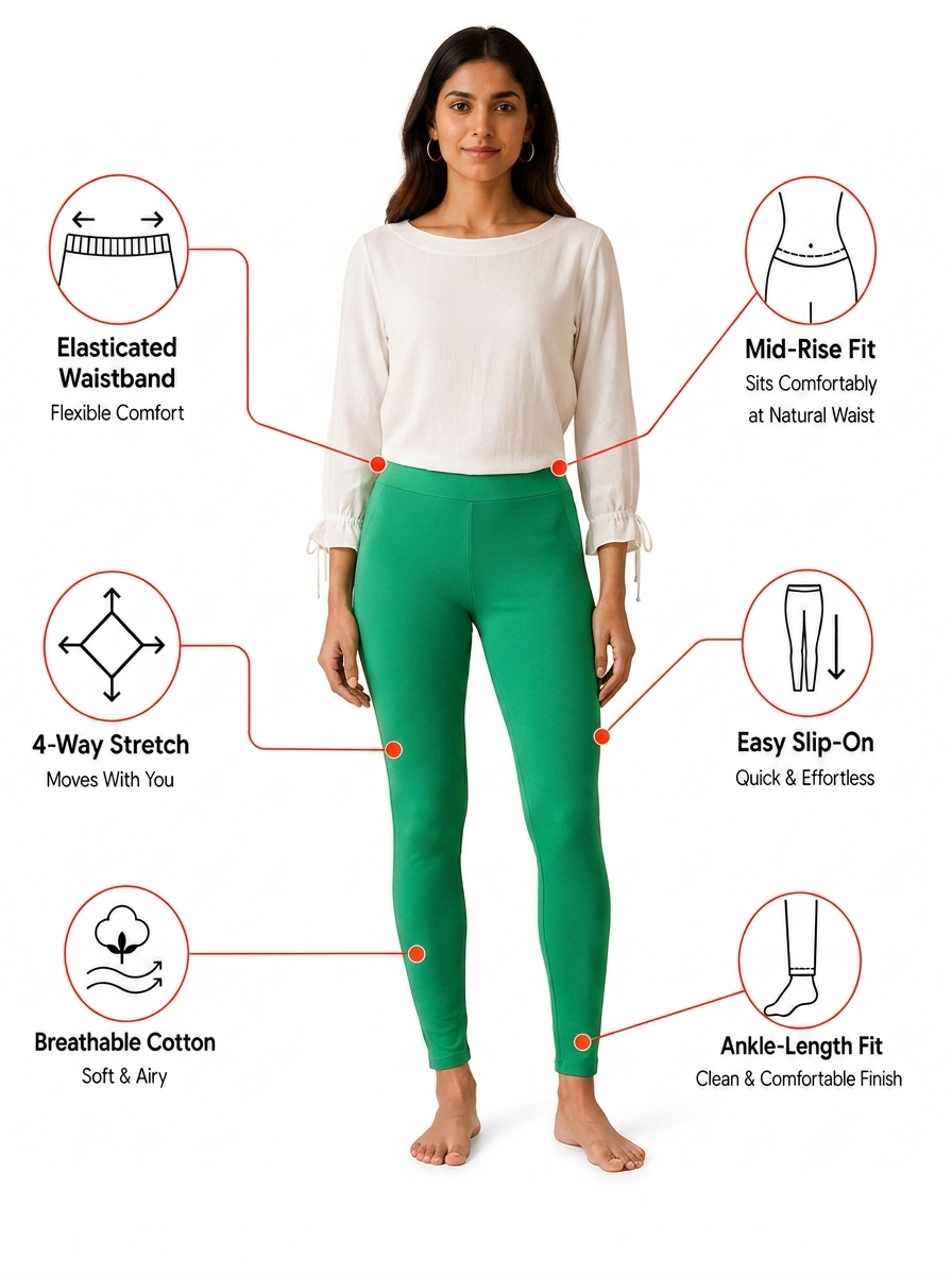 Grass Ankle Length Leggings