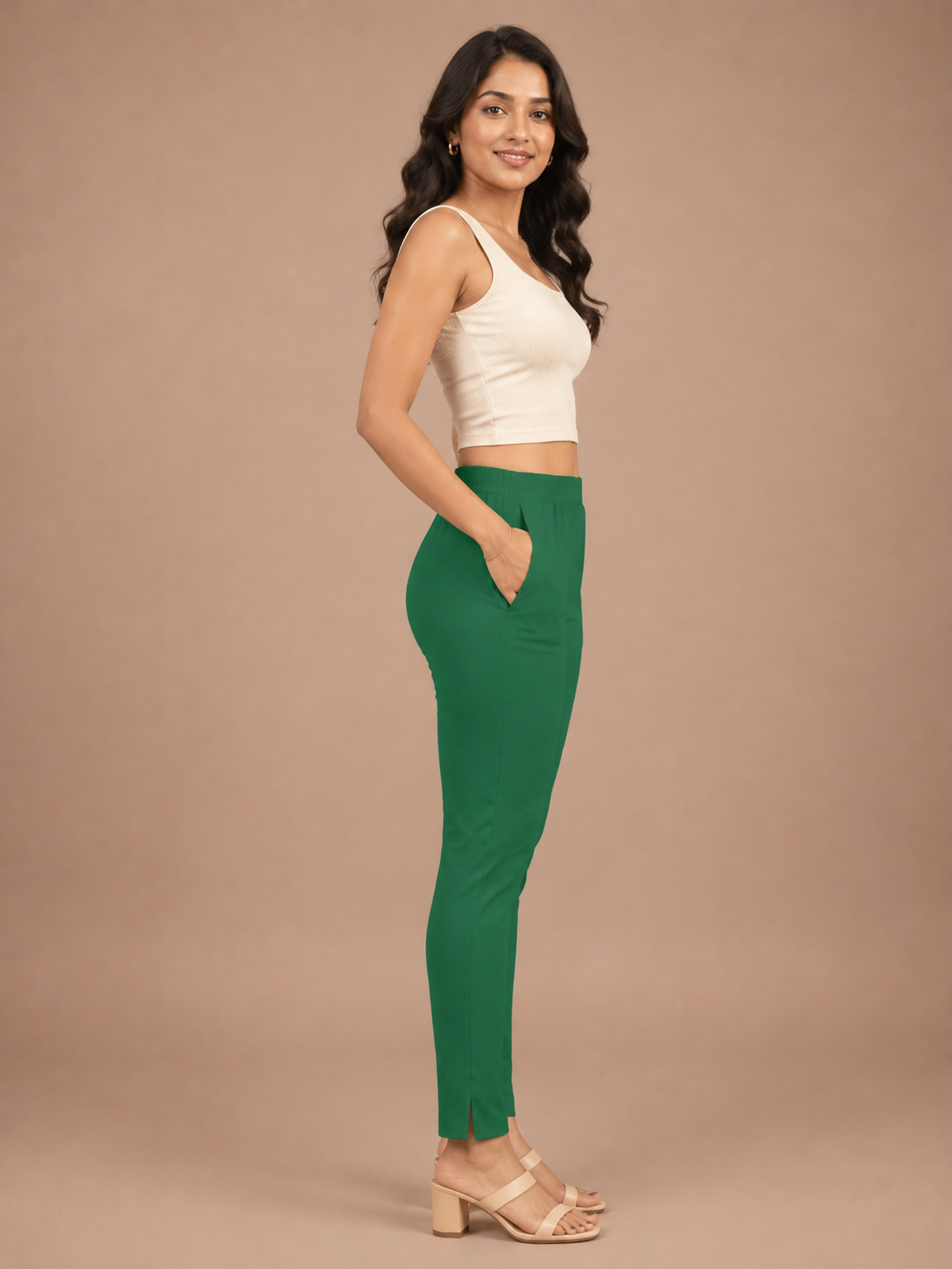 Grass Lycra Stretch Pant