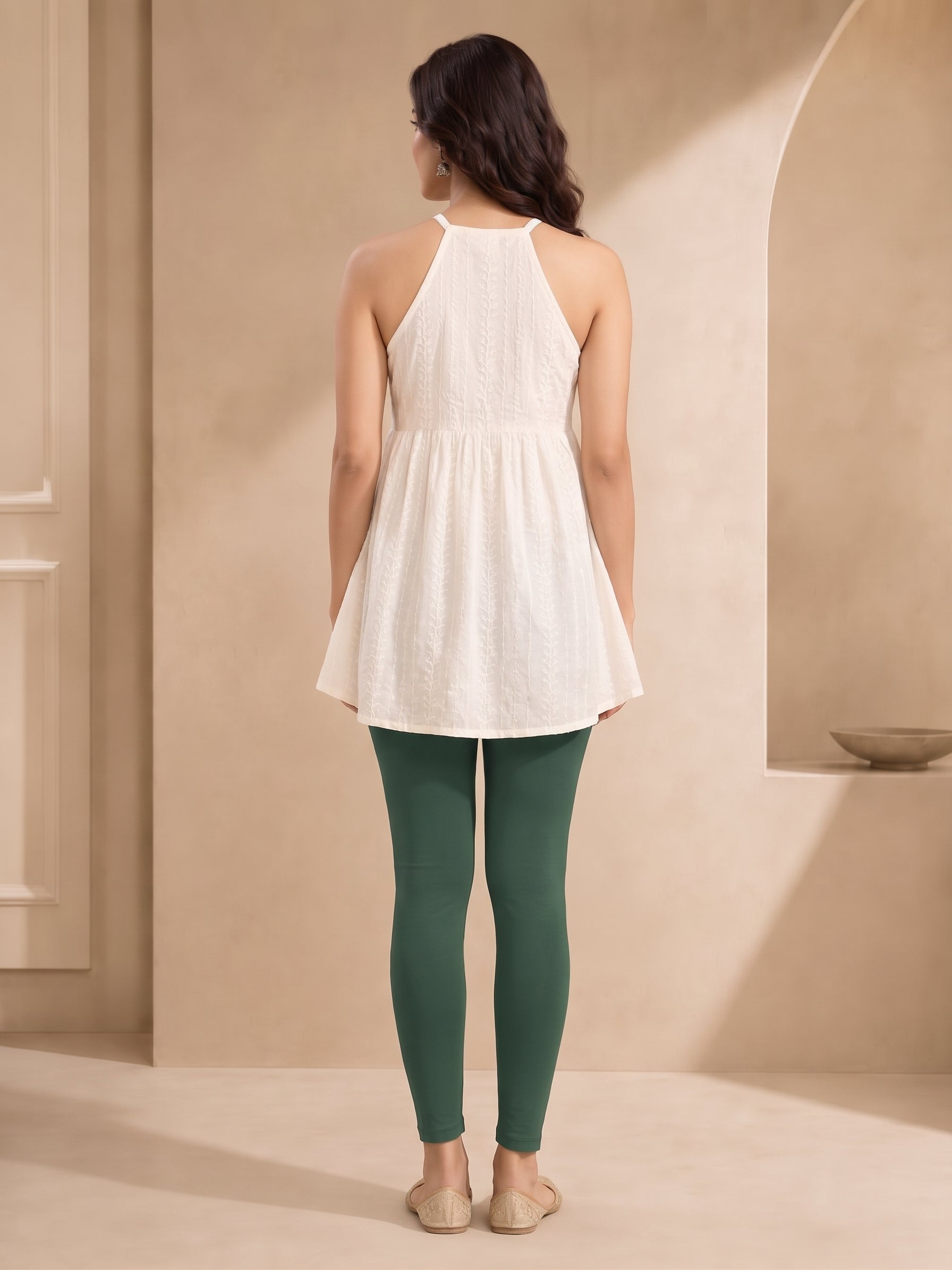 Jungle Green Ankle Length Leggings