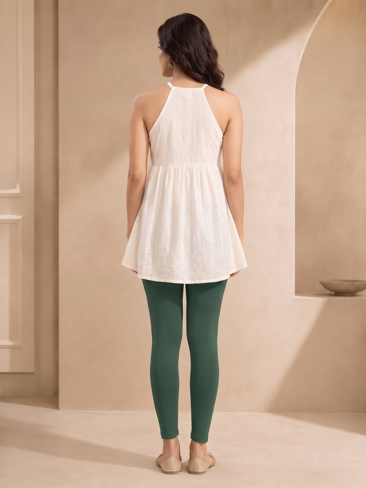 Jungle Green Ankle Length Leggings