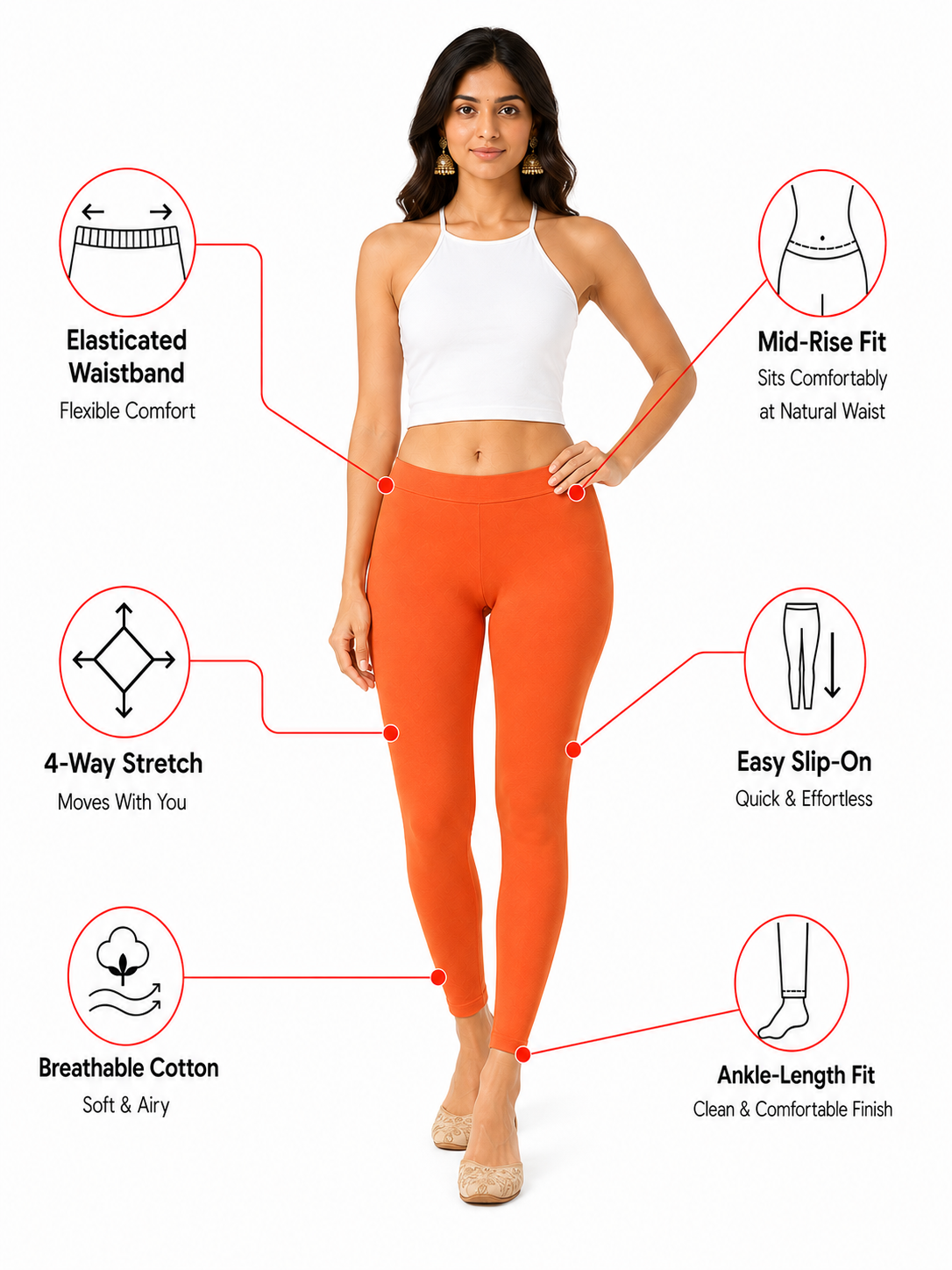 Kesari Ankle Length Leggings