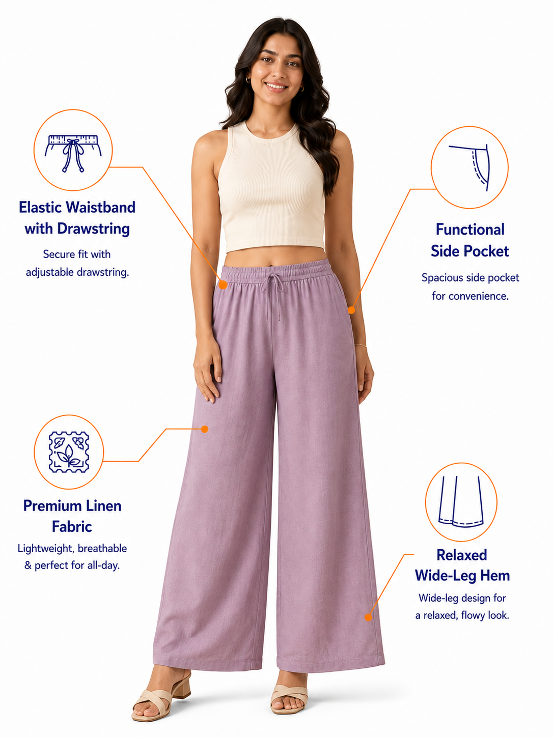 Lilac Linen Palazzo