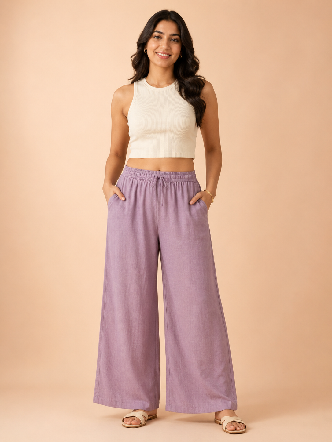 Lilac Linen Palazzo