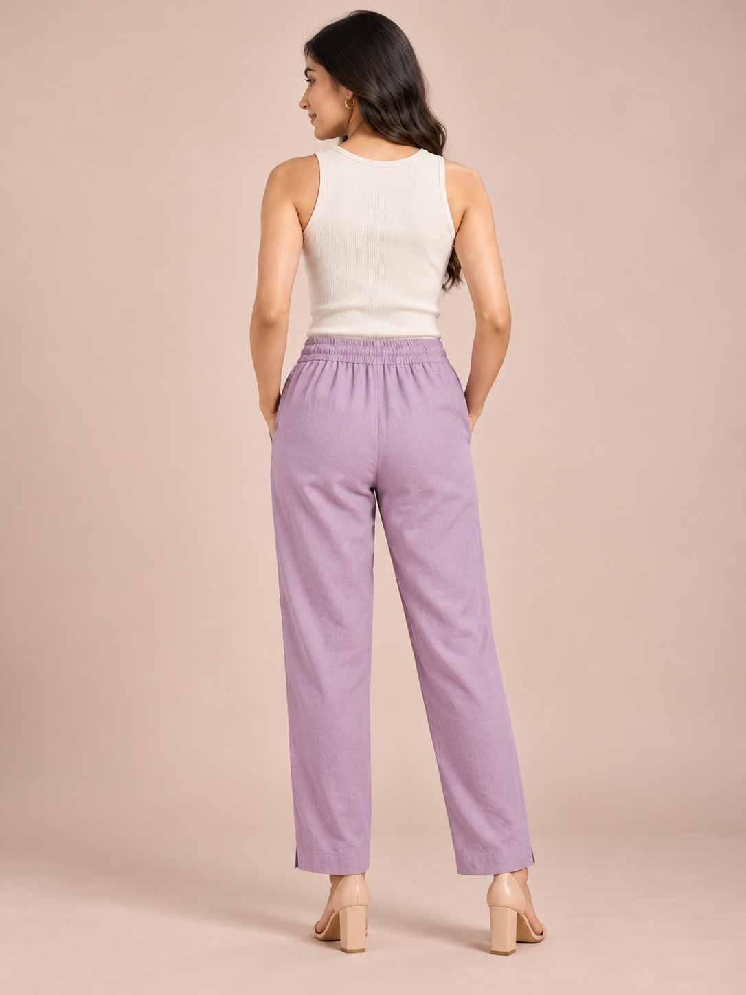 Lilac Linen Pant