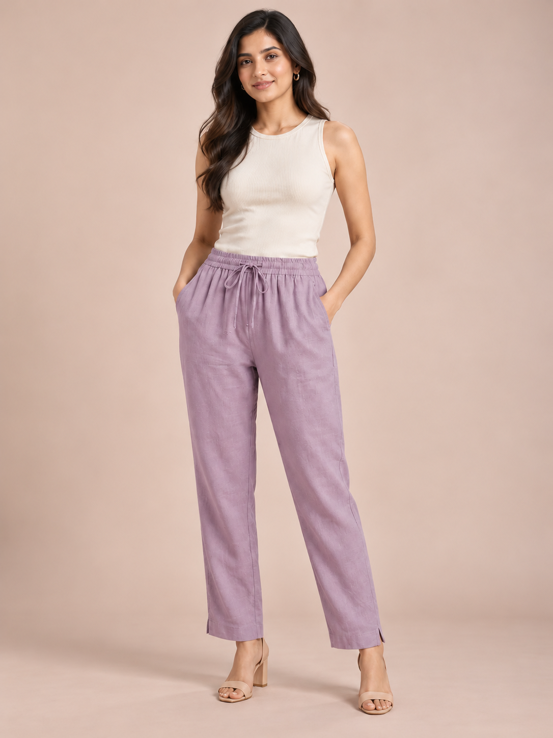 Lilac Linen Pant