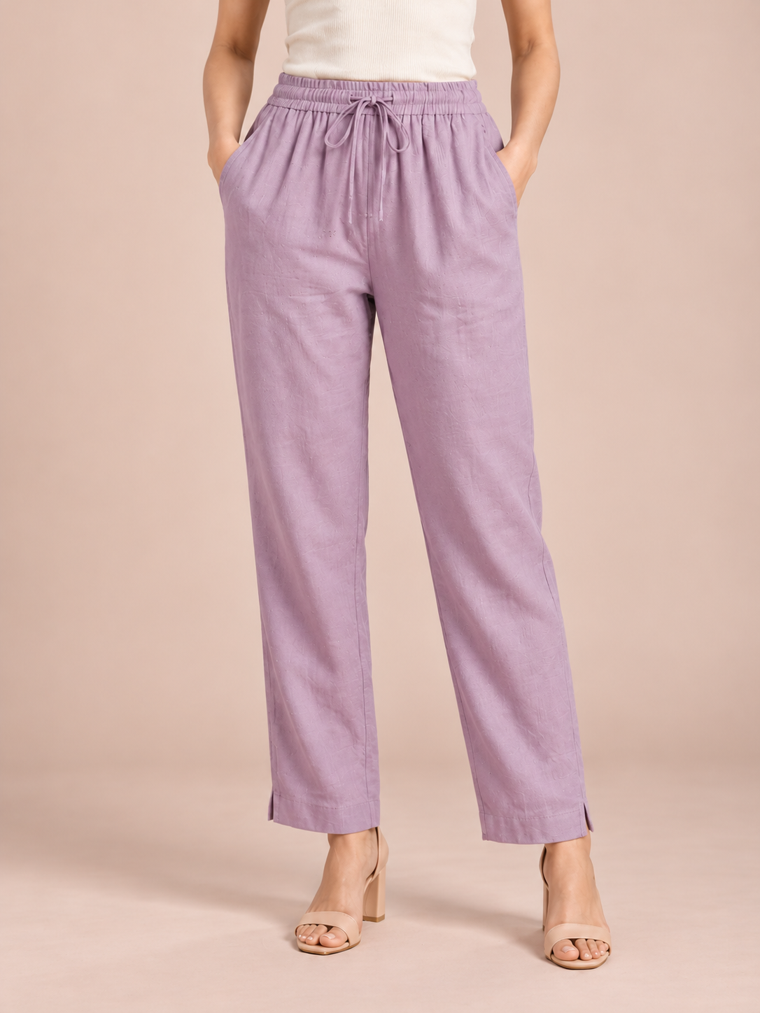 Lilac Linen Pant