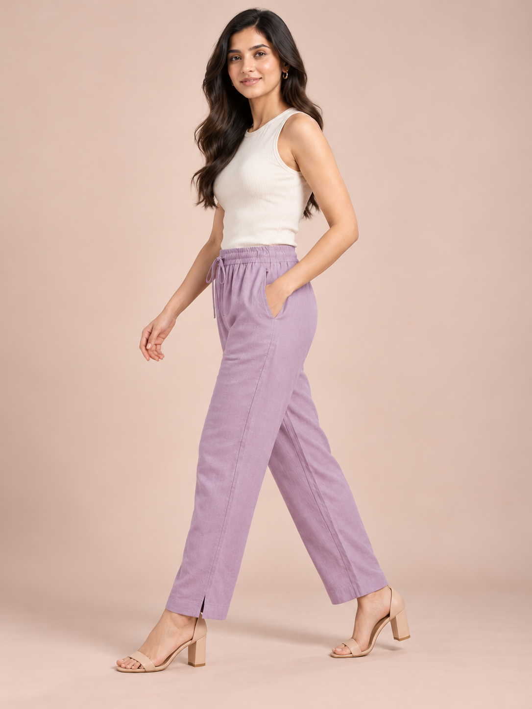 Lilac Linen Pant