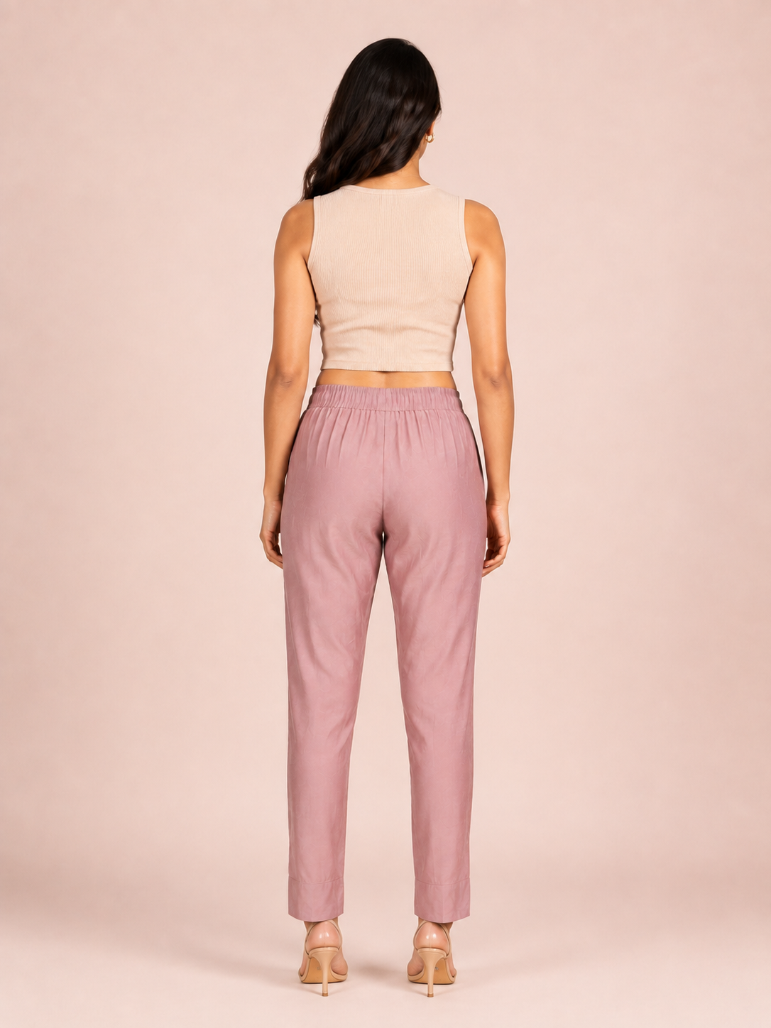 Lilac Rayon Silk Pants
