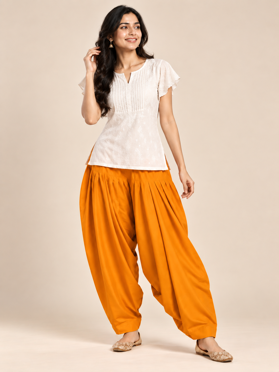 Mustard Rayon Full Patiala Salwar