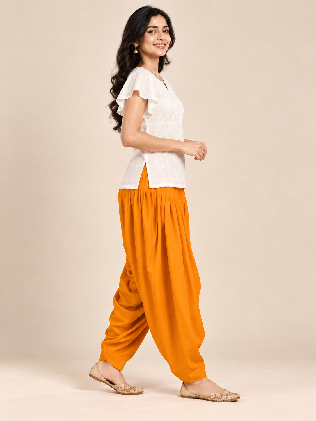Mustard Rayon Full Patiala Salwar