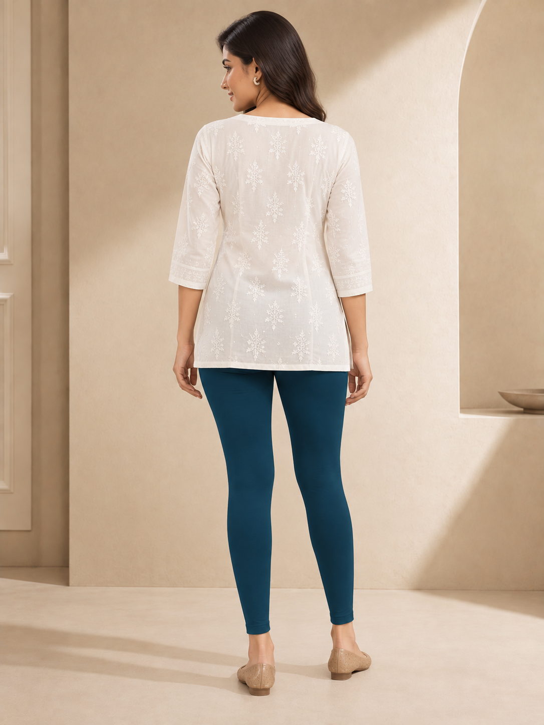 Navy Ankle Length Leggings