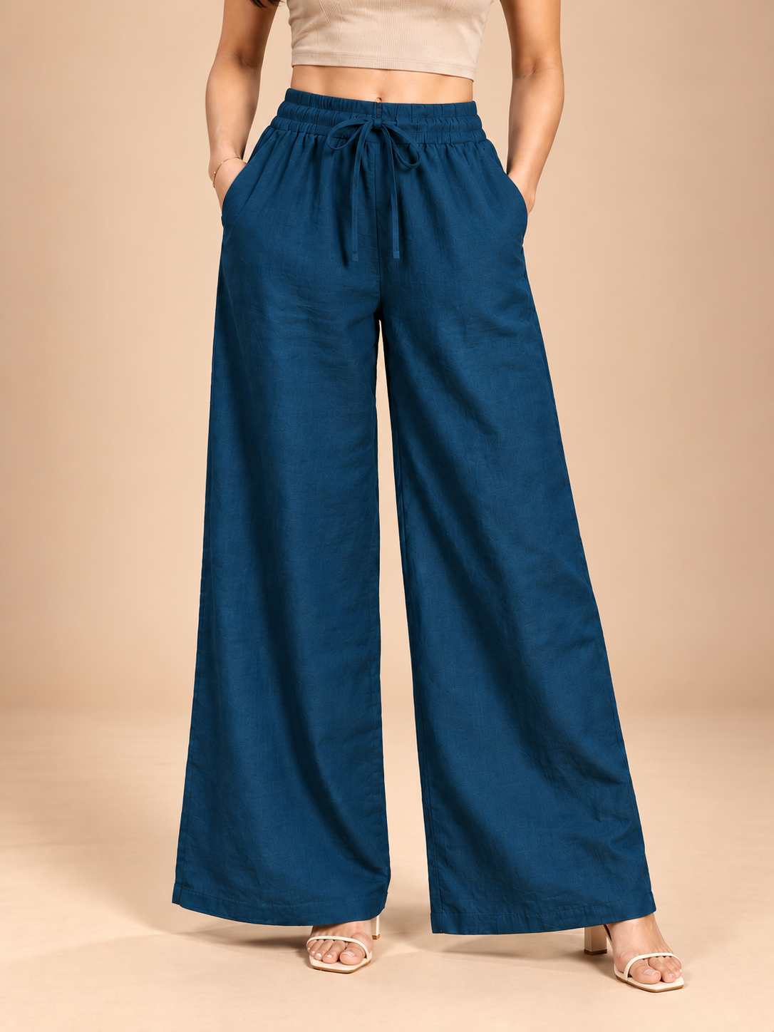 Navy Linen Palazzo