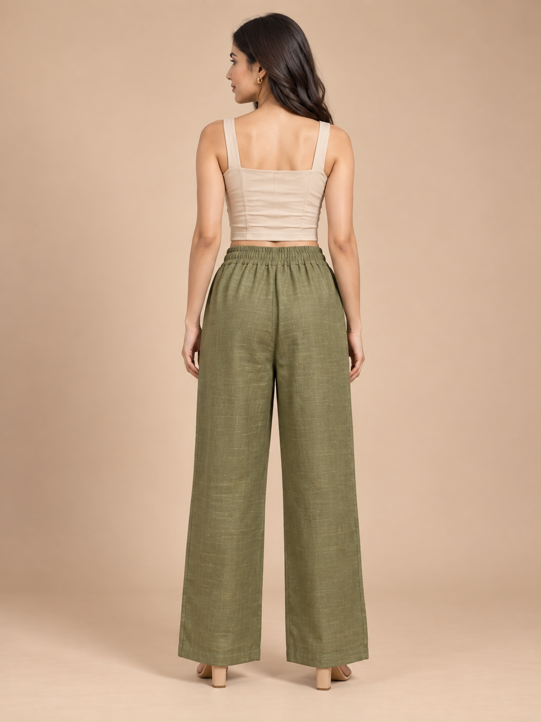 Olive Linen Palazzo