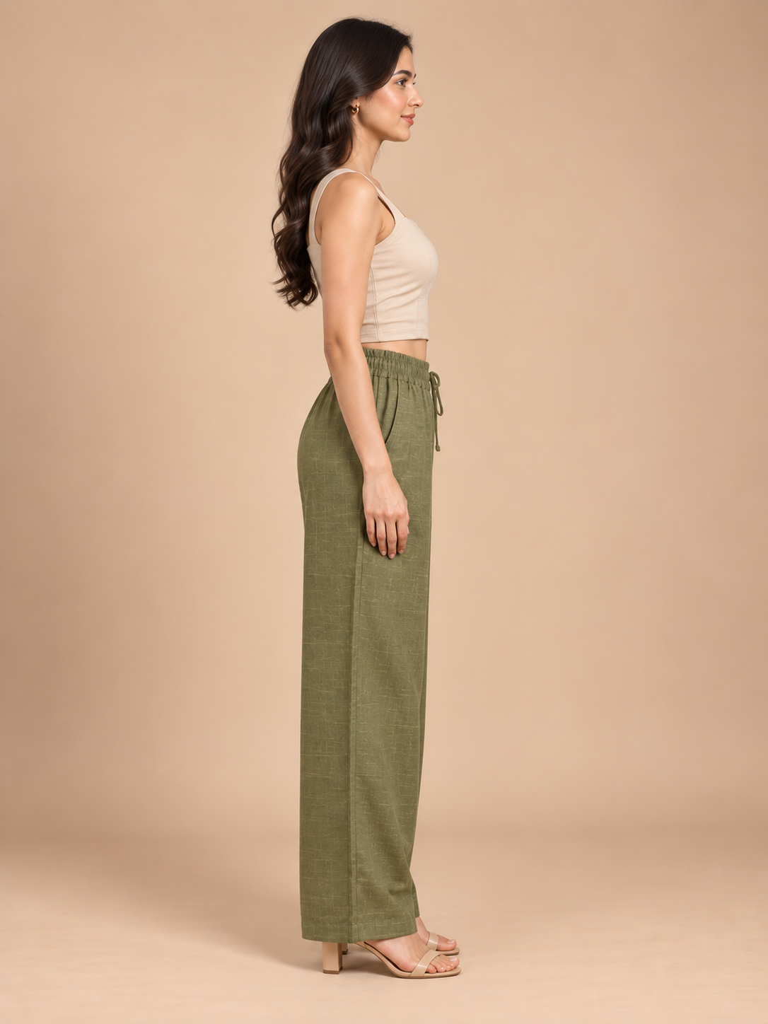 Olive Linen Palazzo
