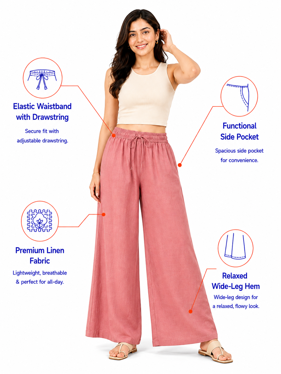 Onion Linen Palazzo