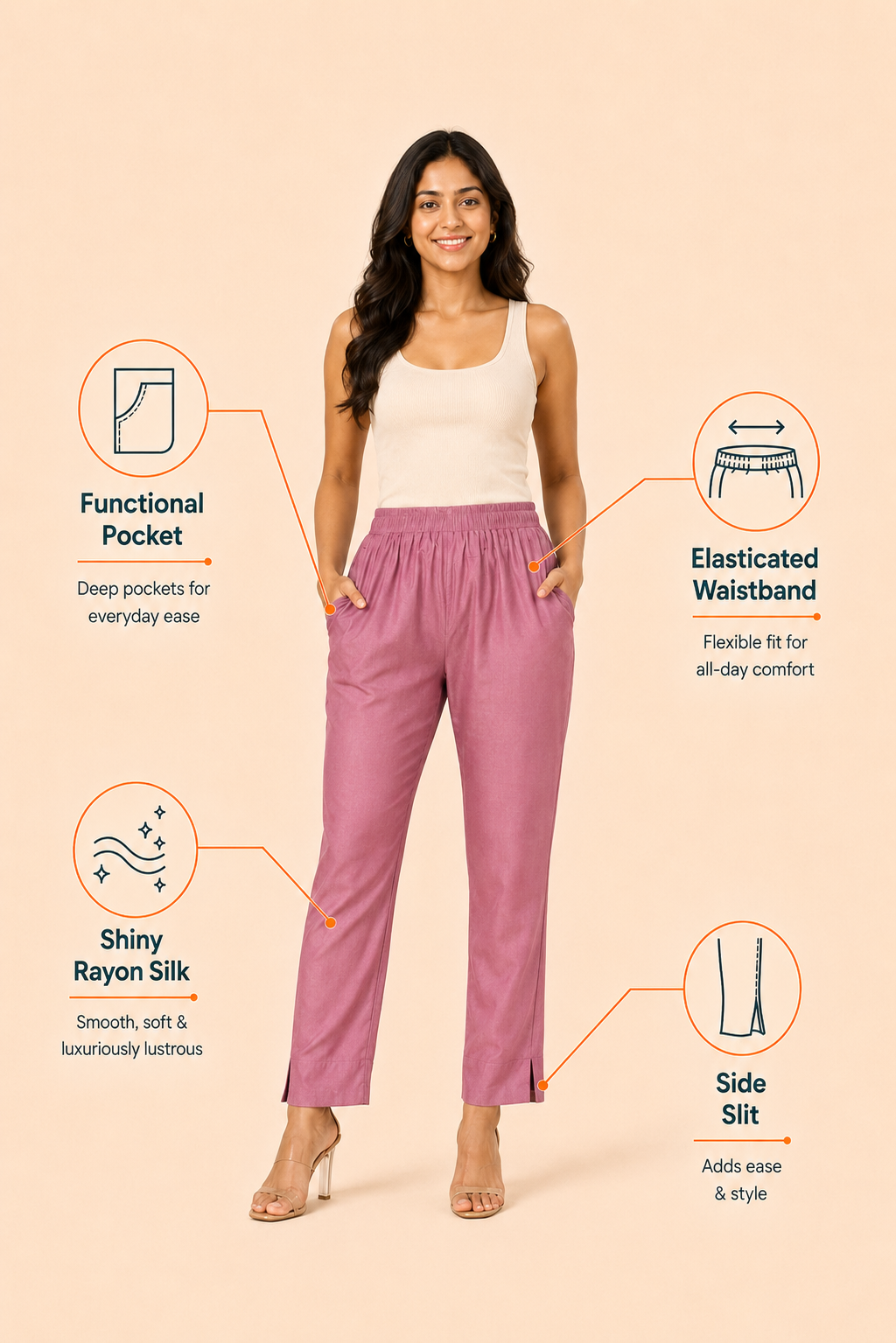 Onion Rayon Silk Pants