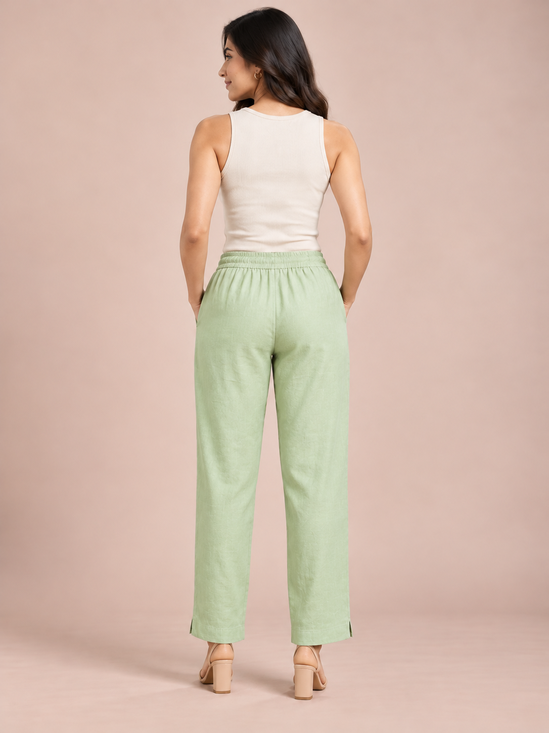 Opaline Green Linen Pant