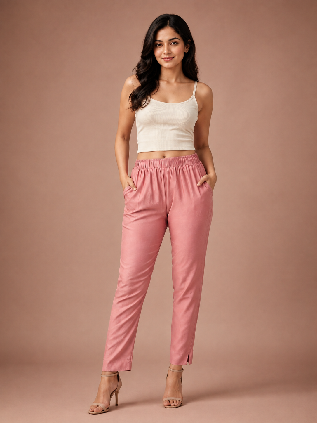 Pearly Purple Rayon Silk Pants