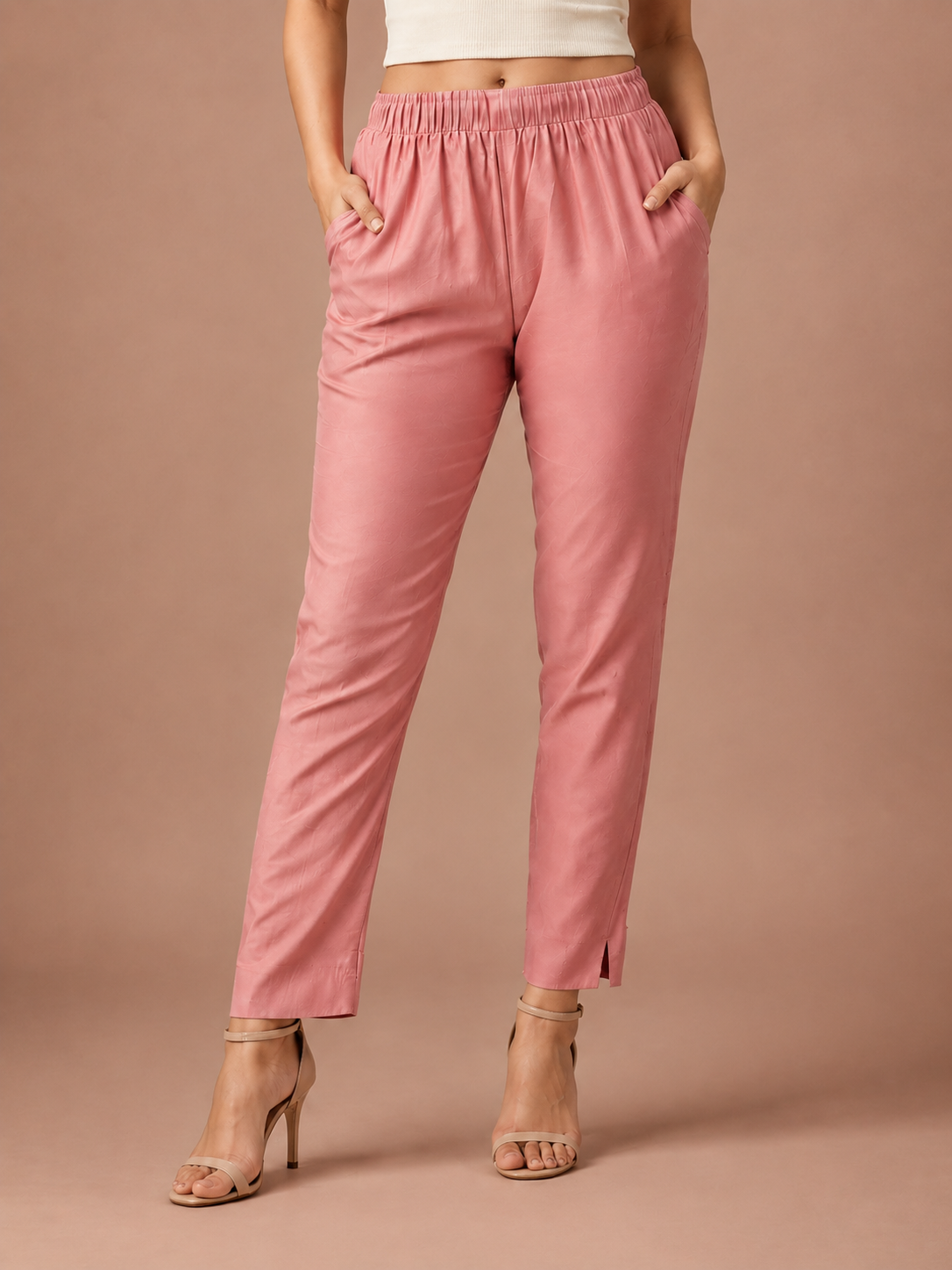 Pearly Purple Rayon Silk Pants