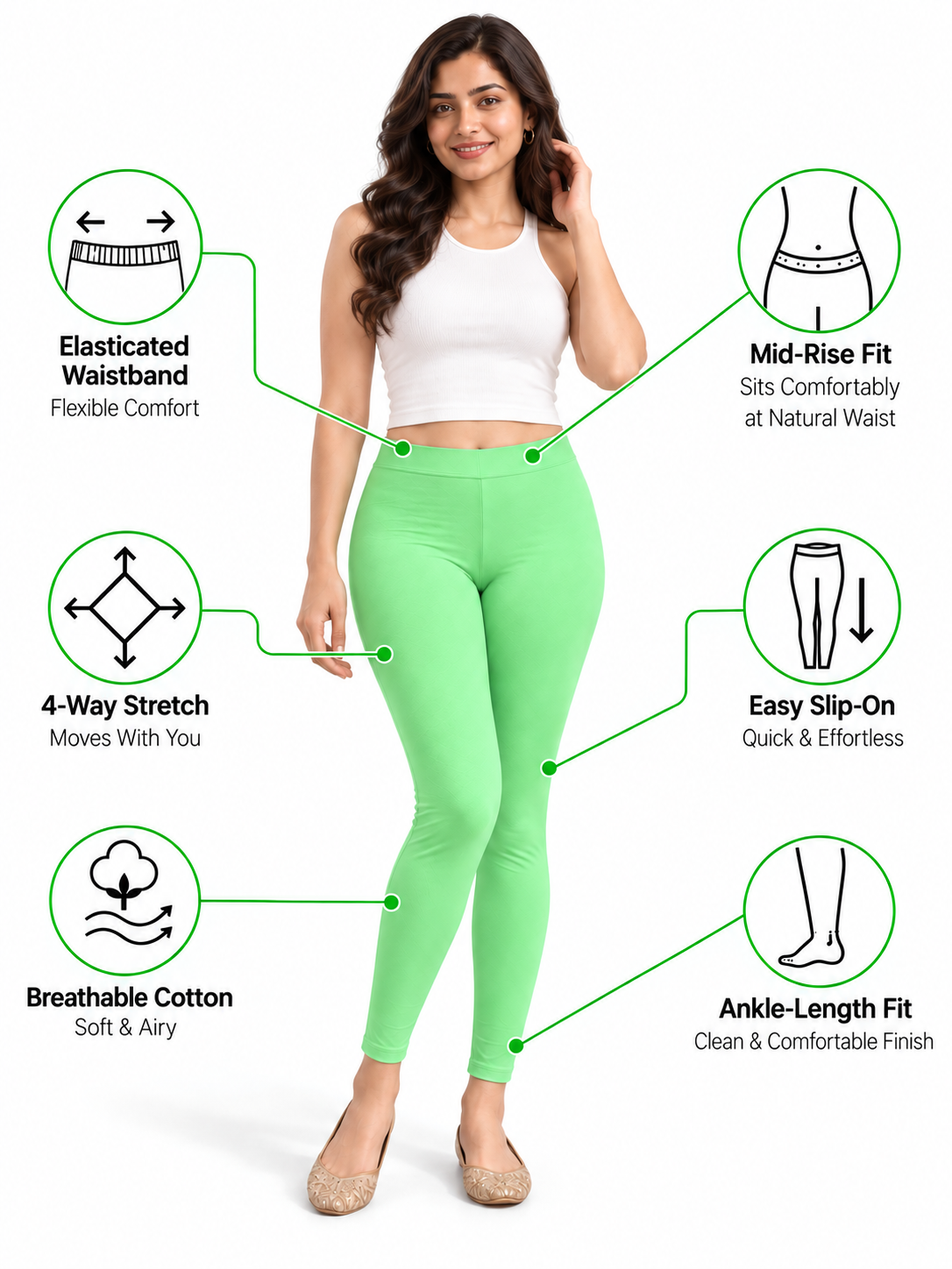 Pista Ankle Length Leggings