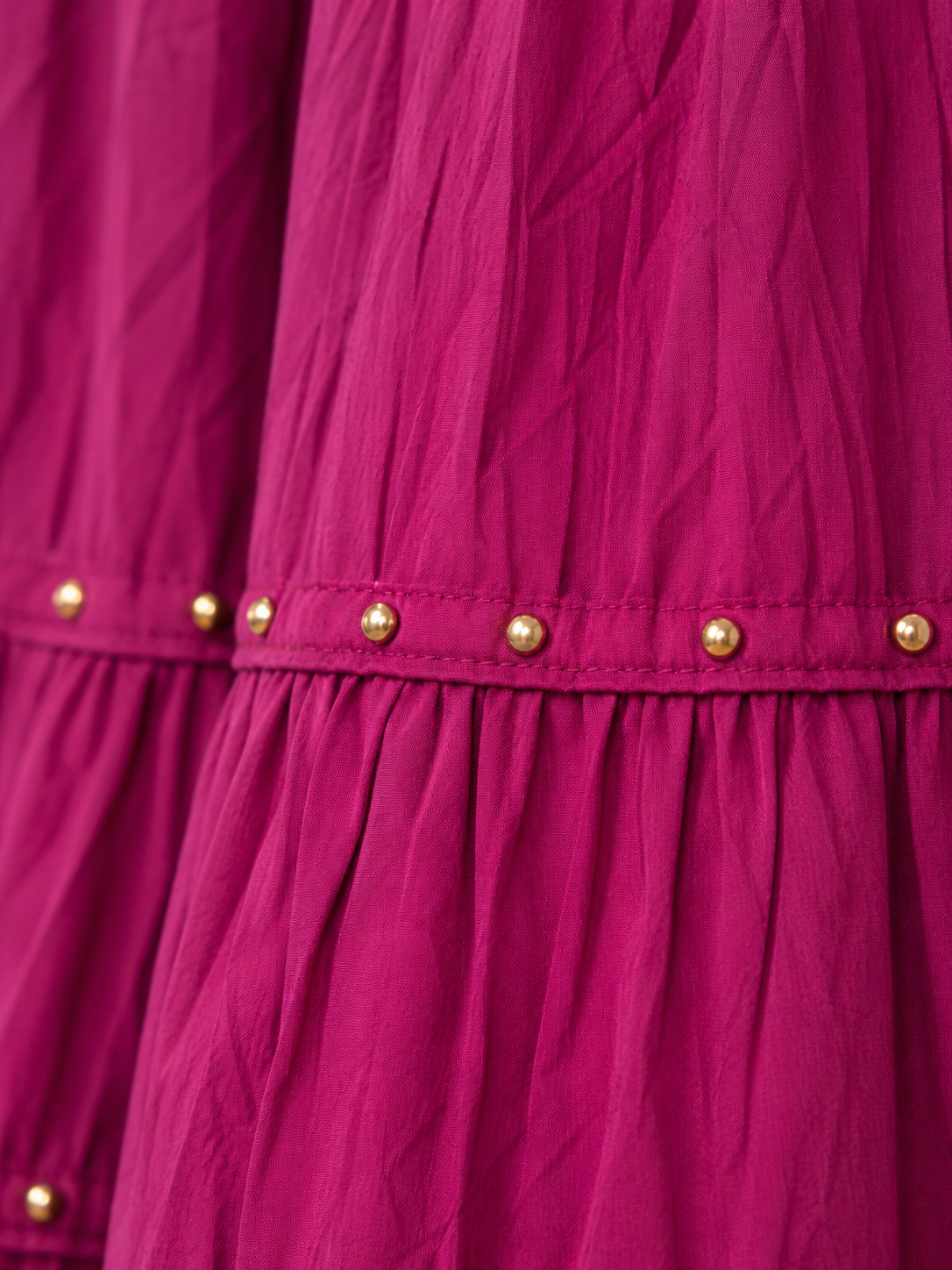 Purple Cotton Gold Beads Skirt