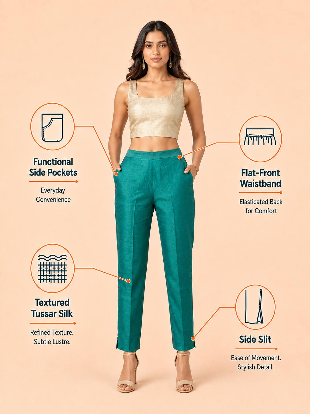 Rama Tussar Silk Pant