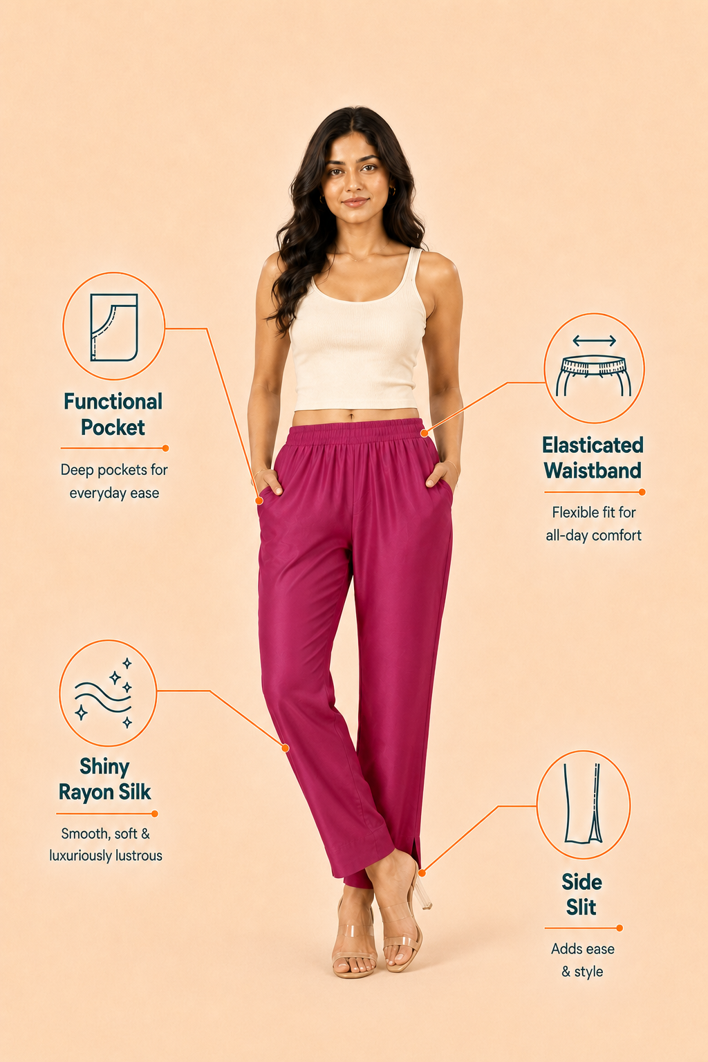 Rani Rayon Silk Pants