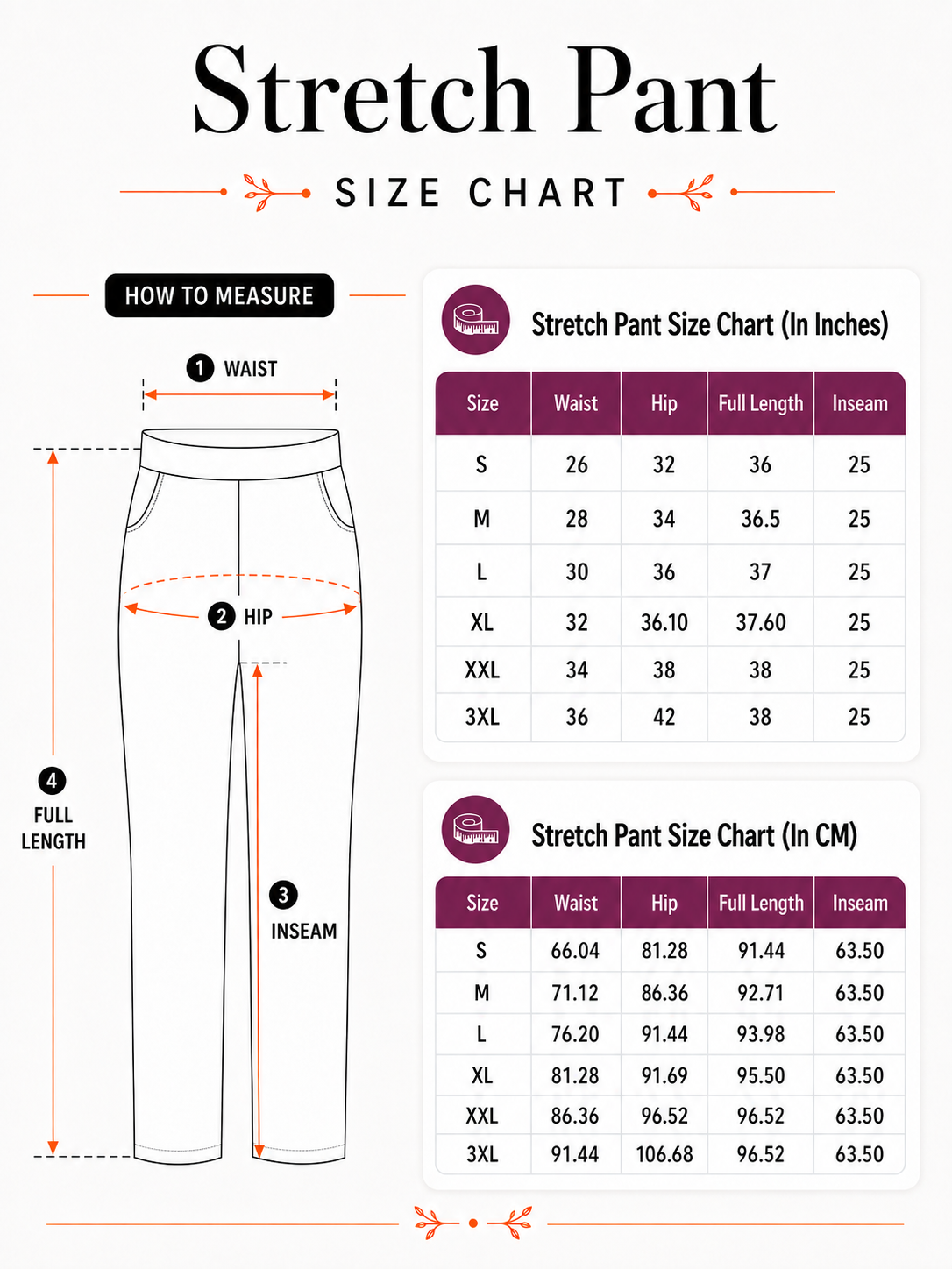 Red Lycra Stretch Pant