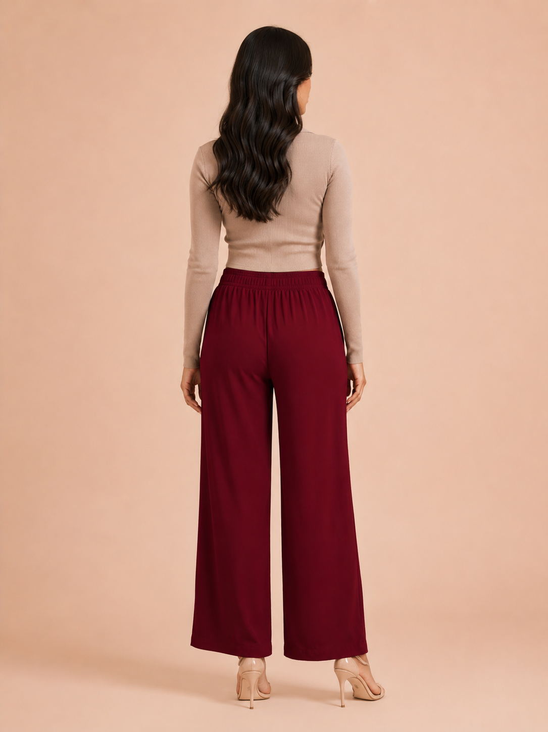 Red Pocket Premium Rayon Palazzo