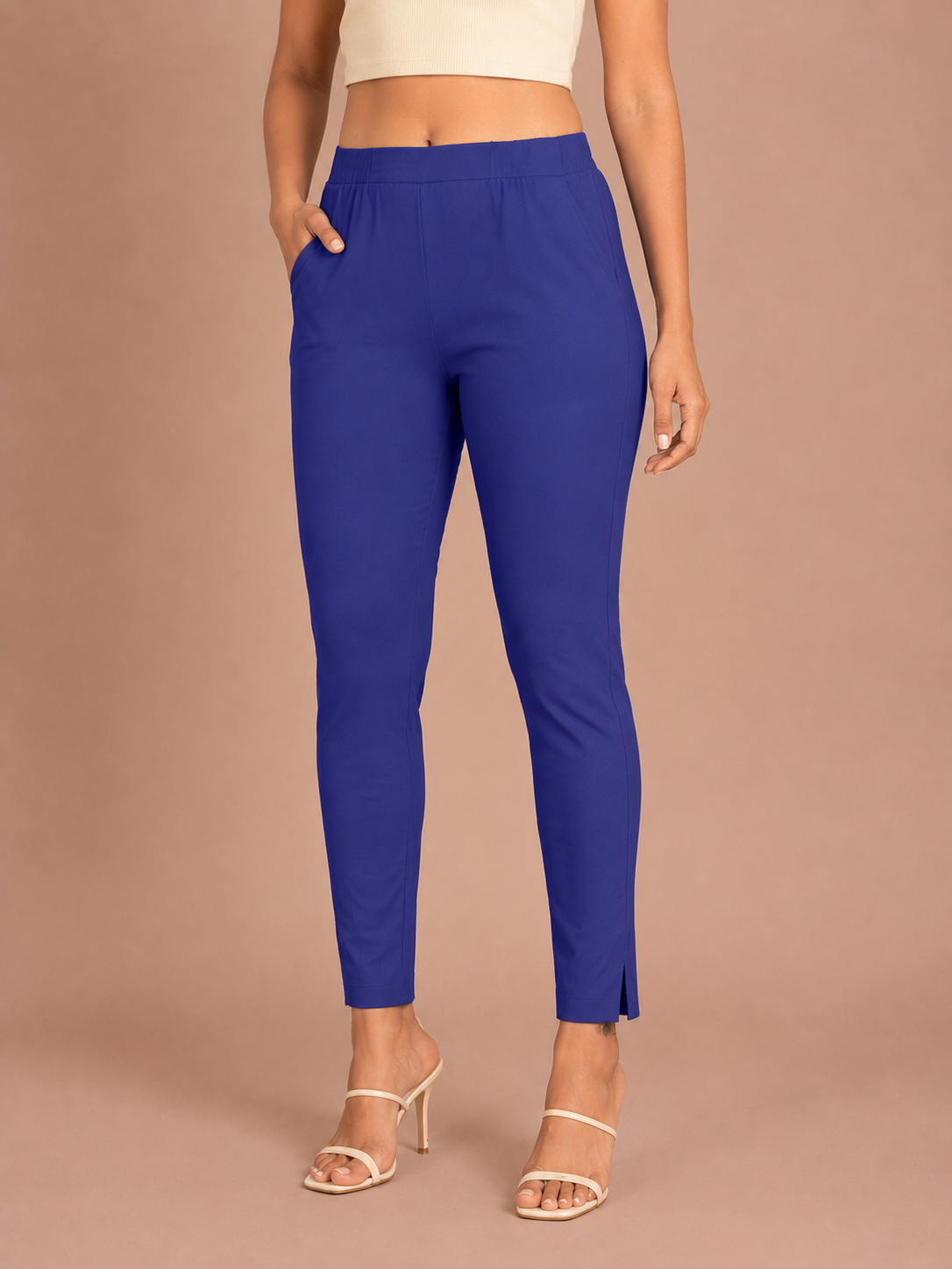 Royal Blue Lycra Stretch Pant