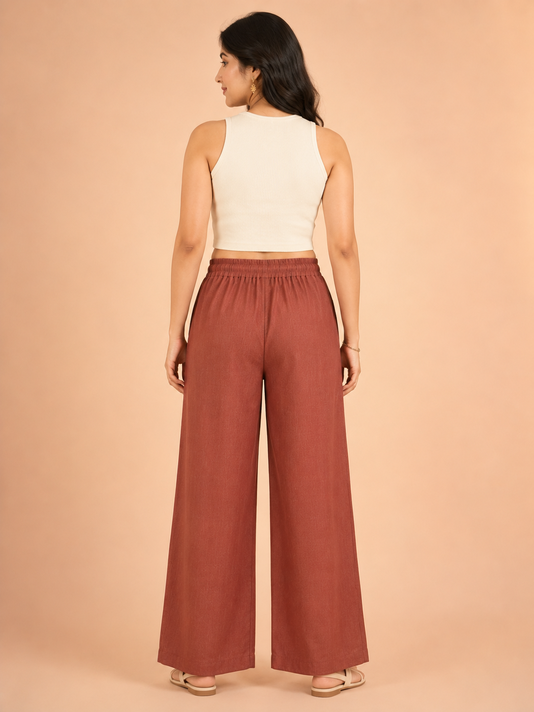 Rust Linen Palazzo