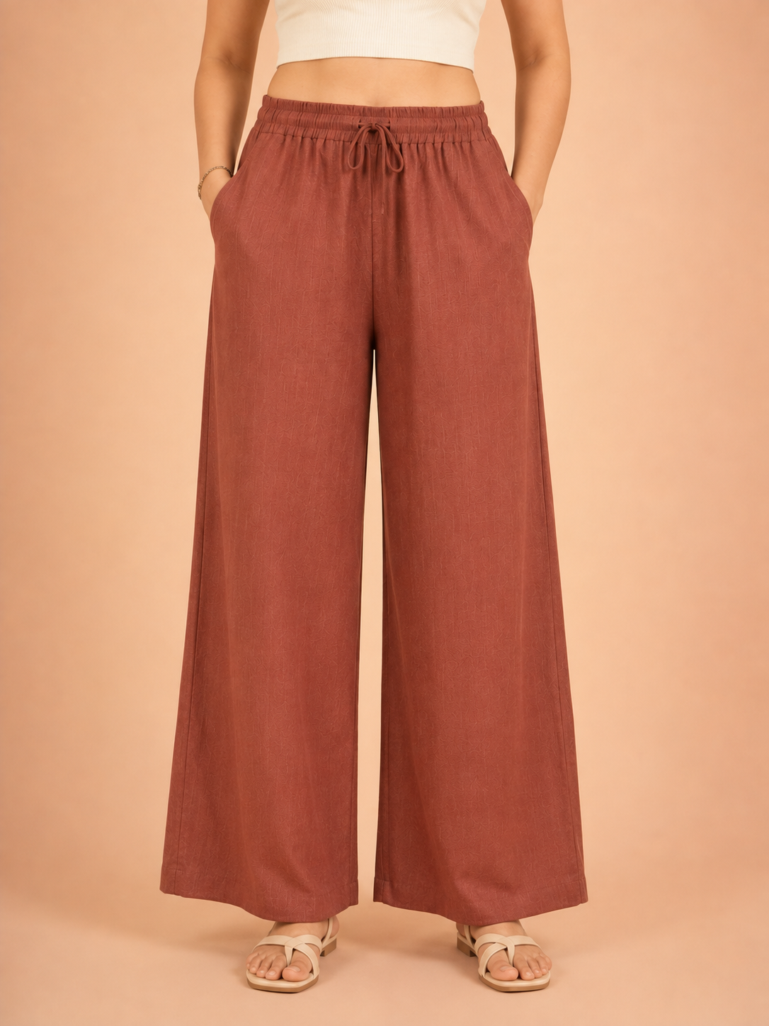 Rust Linen Palazzo