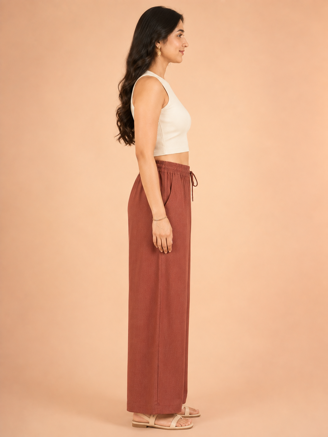 Rust Linen Palazzo