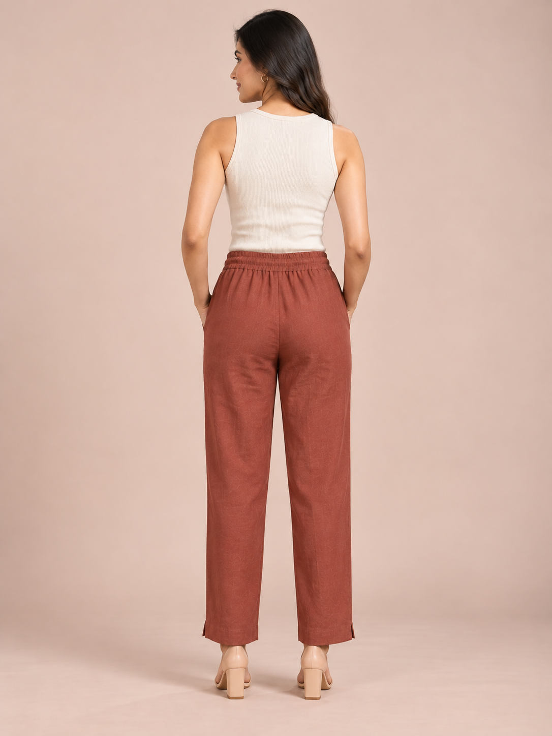 Rust Linen Pant
