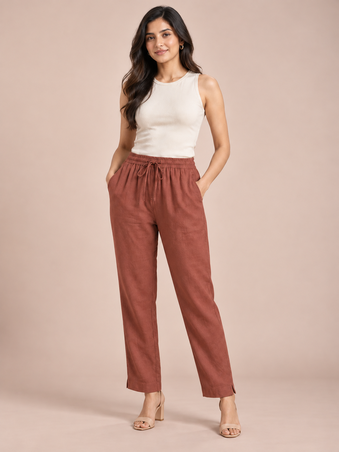 Rust Linen Pant