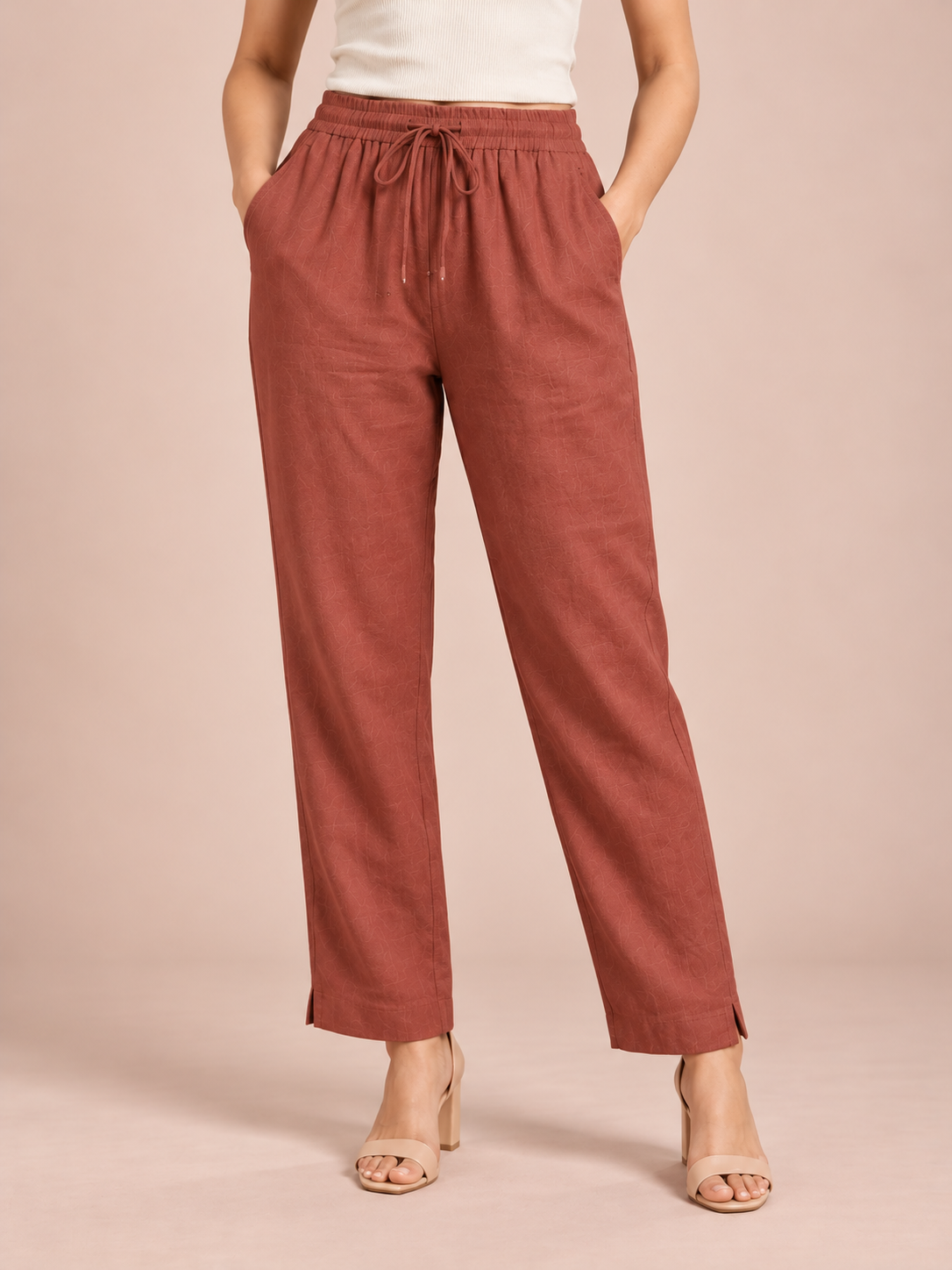 Rust Linen Pant