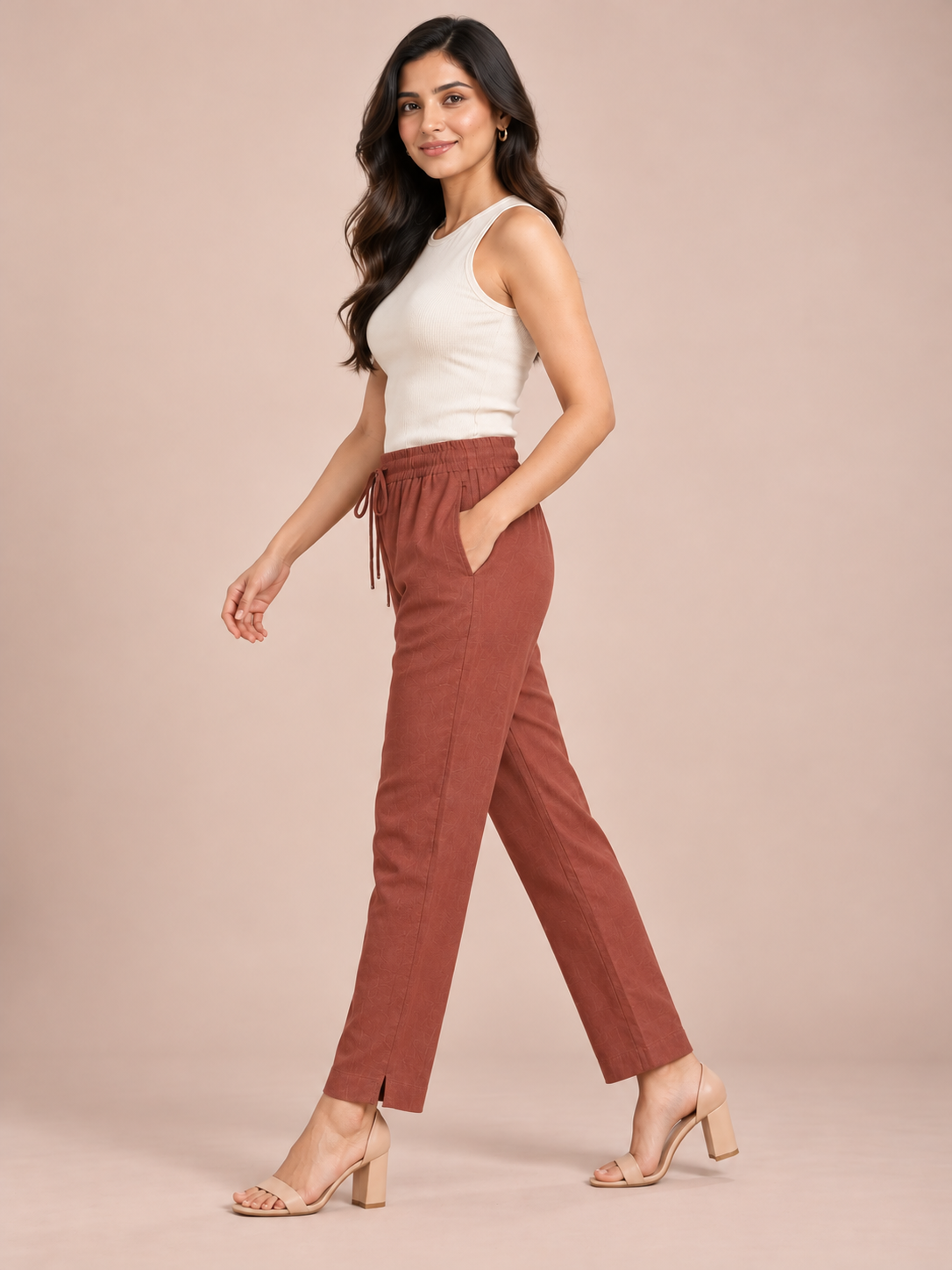 Rust Linen Pant