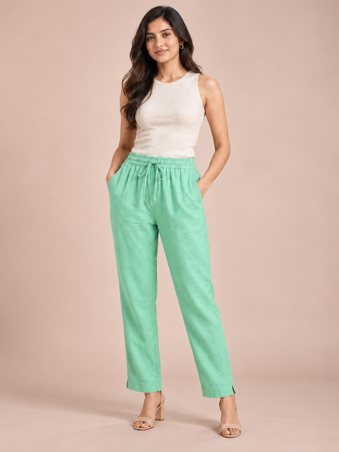 Rustic Twist Linen Pant