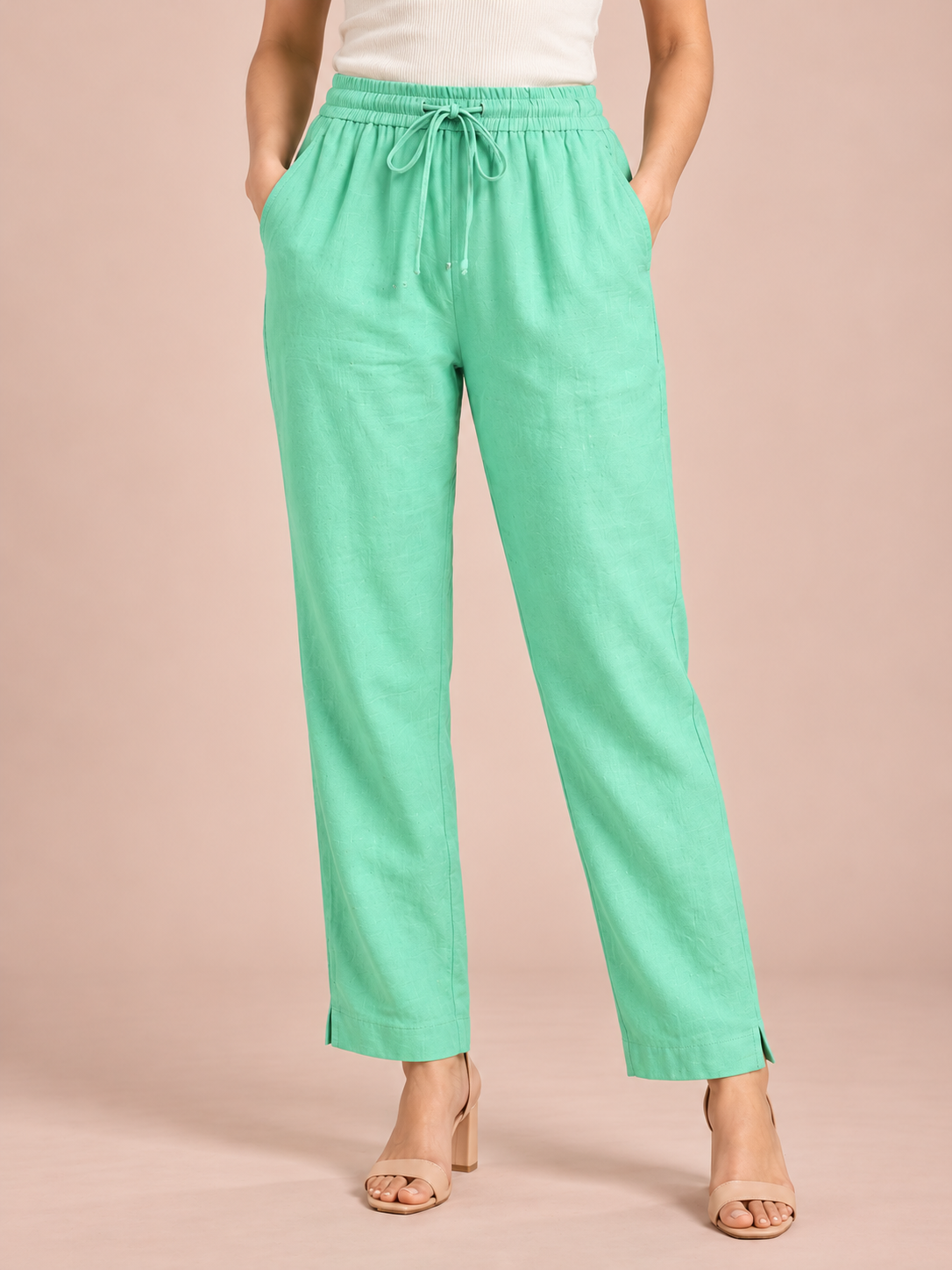 Rustic Twist Linen Pant