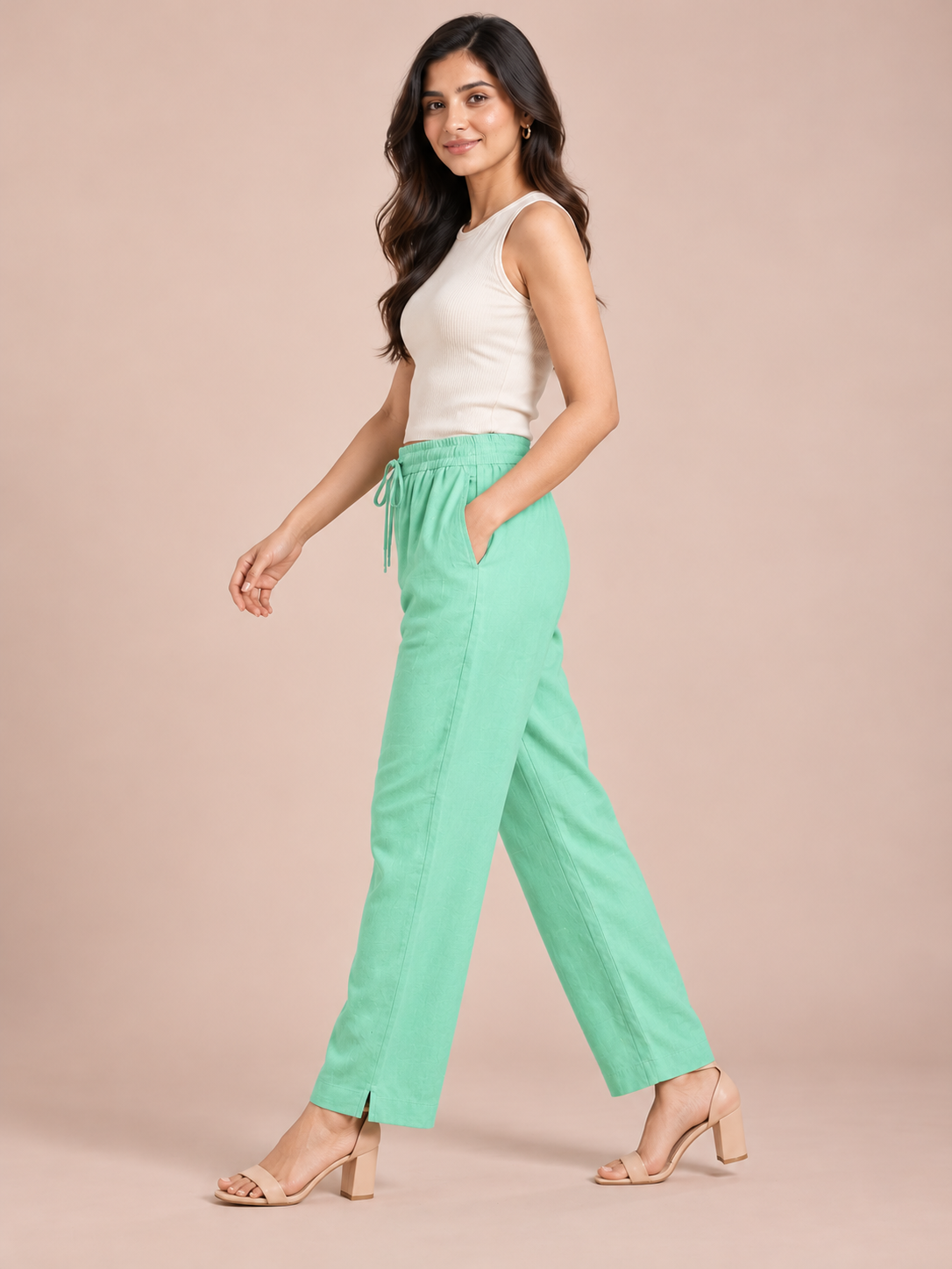 Rustic Twist Linen Pant
