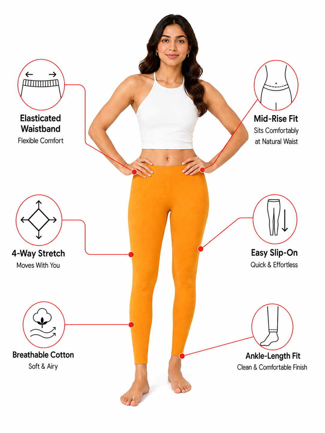 Saffron Ankle Length Leggings