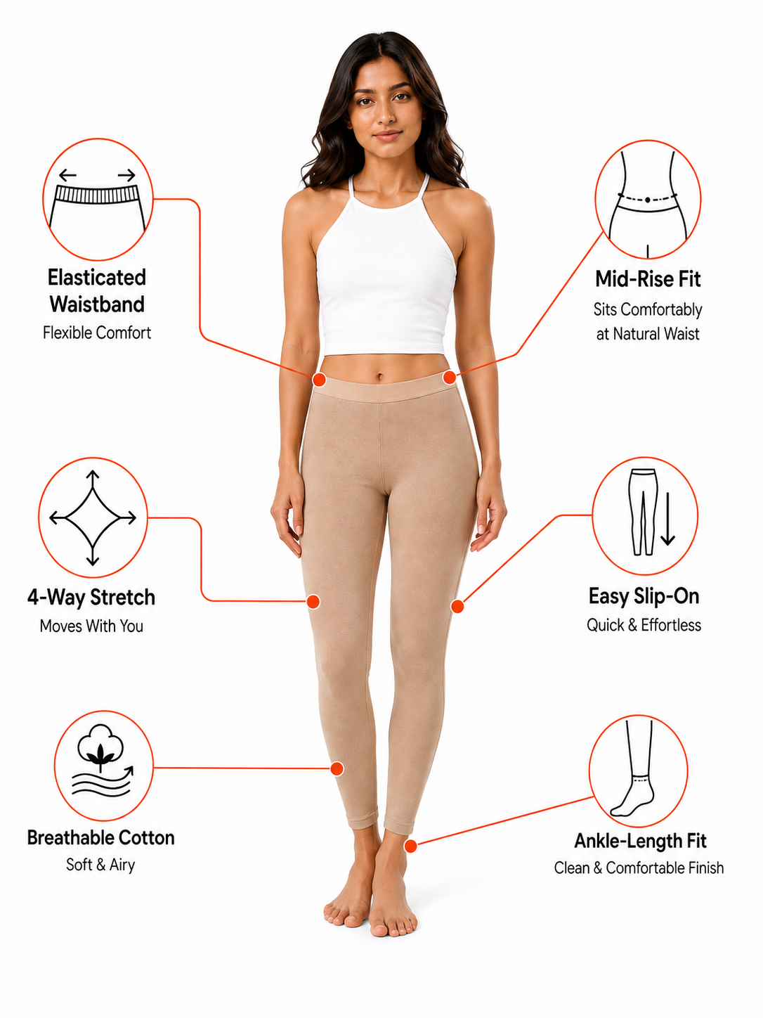 Skin Ankle Length Leggings