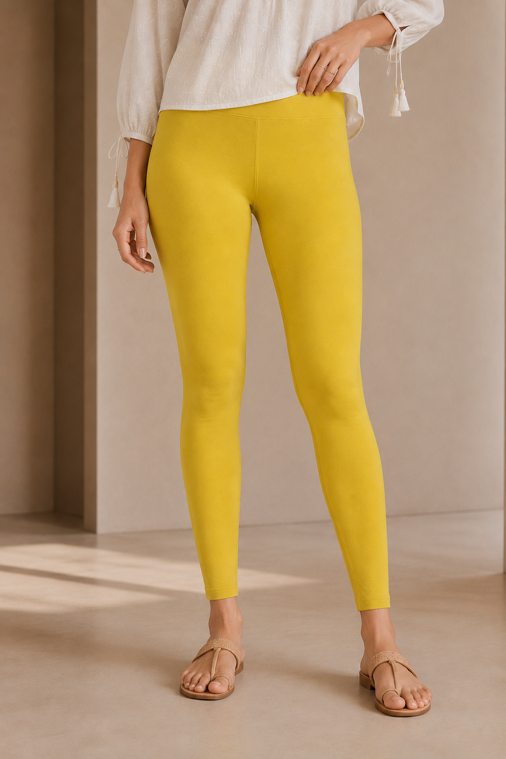 Spicy Mustard Ankle Length Leggings
