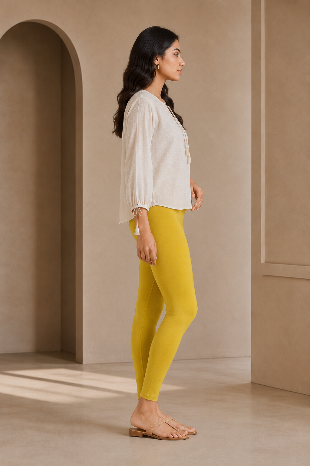 Spicy Mustard Ankle Length Leggings