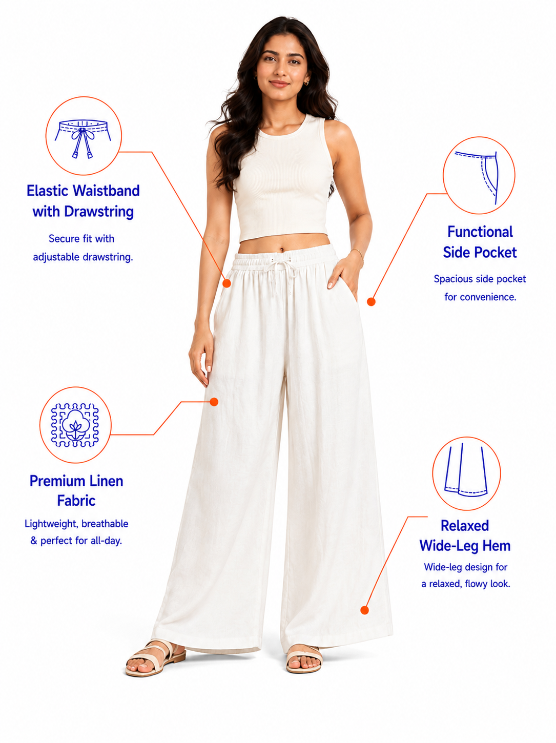 White Linen Palazzo