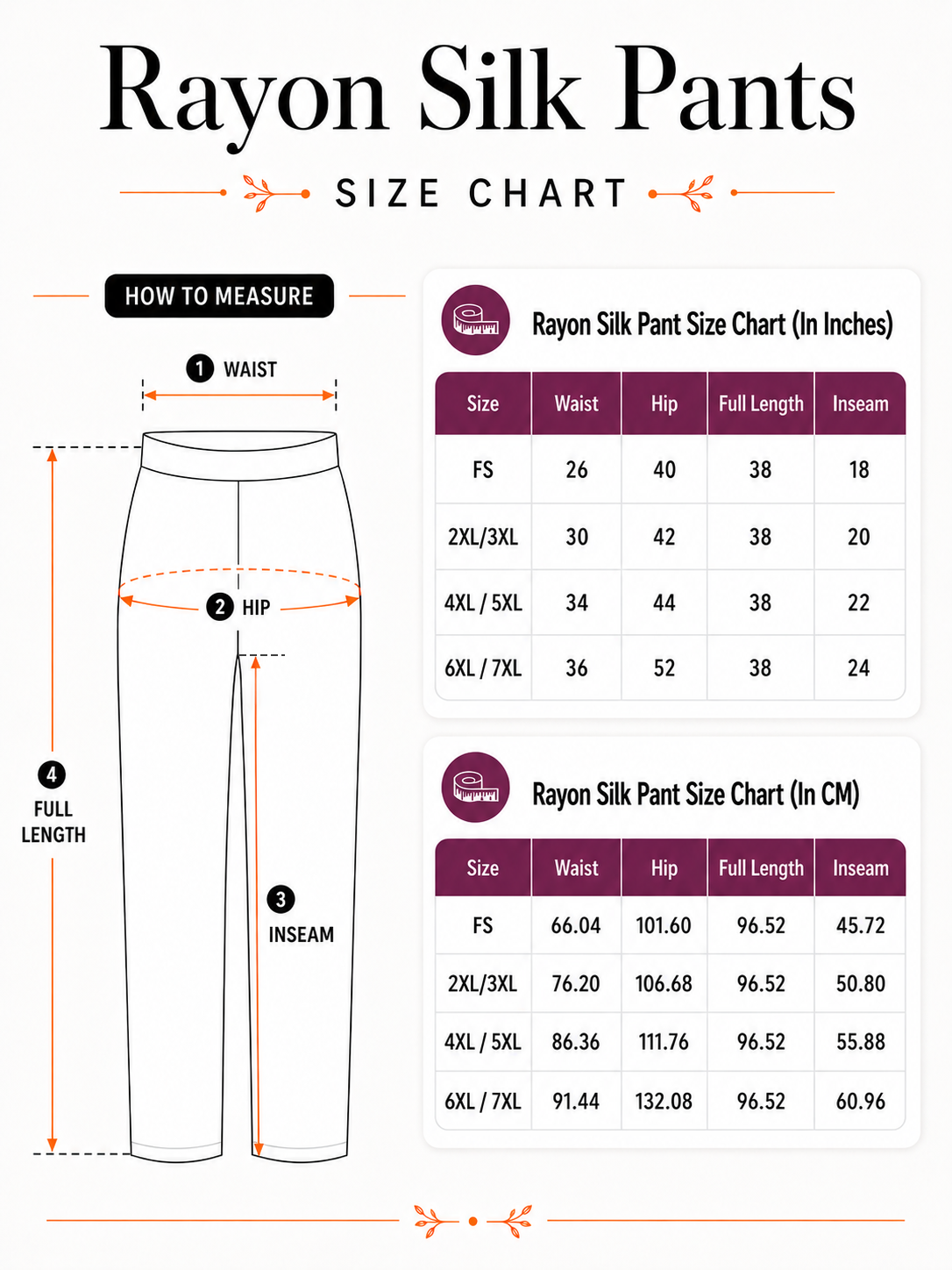 White Rayon Silk Pants