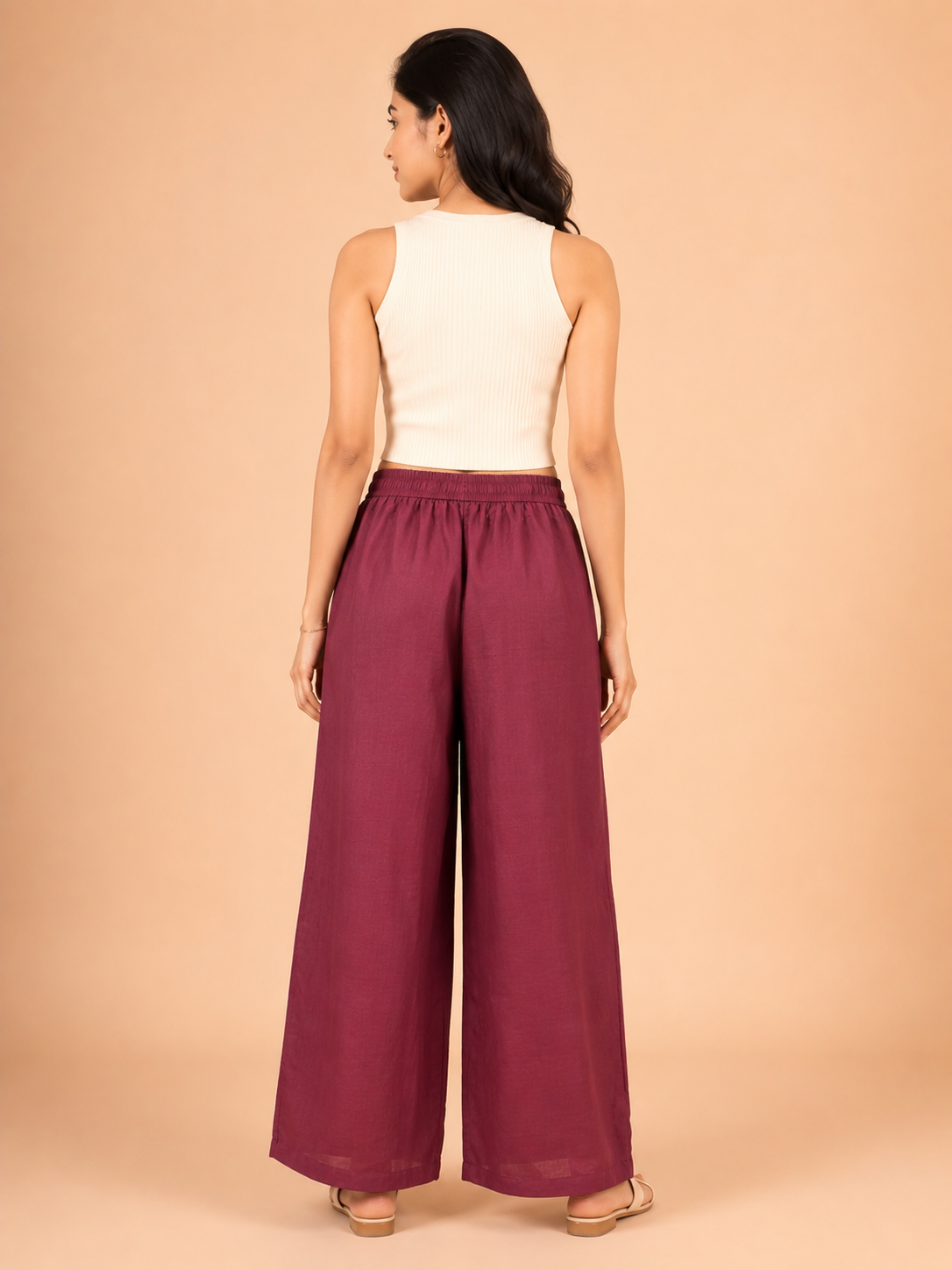 Wine Linen Palazzo