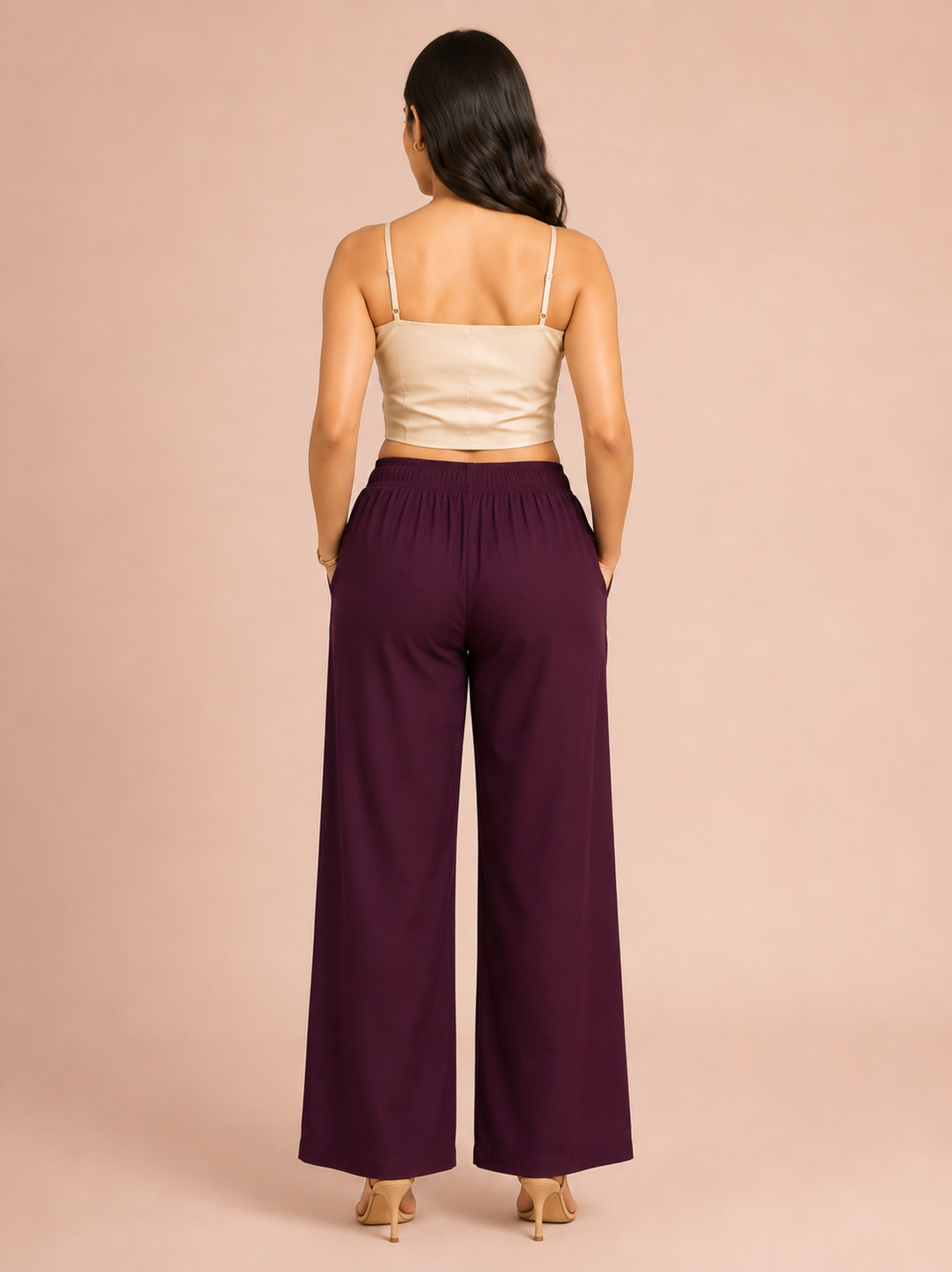 Wine Pocket Premium Rayon Palazzo